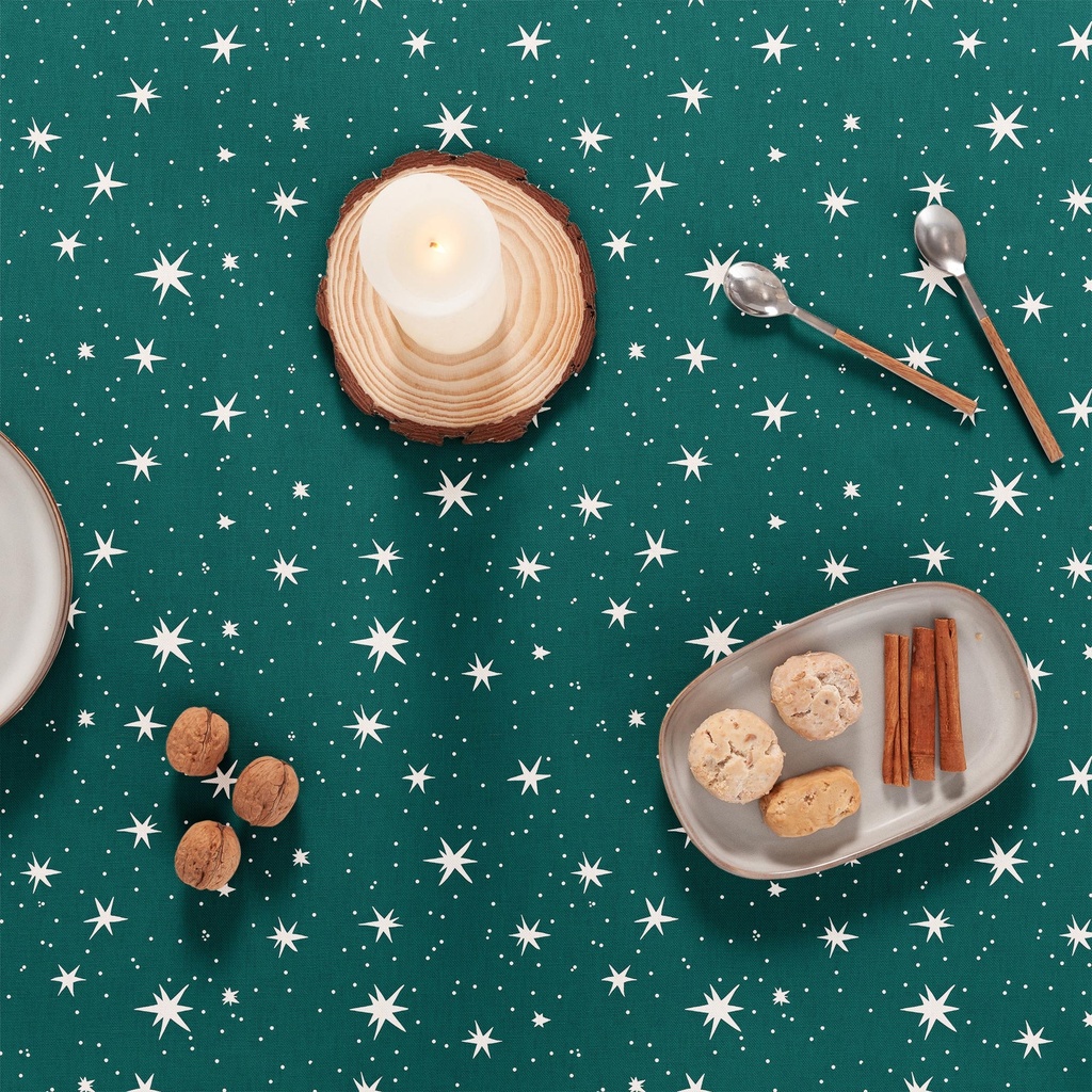 MANTEL NAVIDAD ANTIMANCHAS ALGODÓN