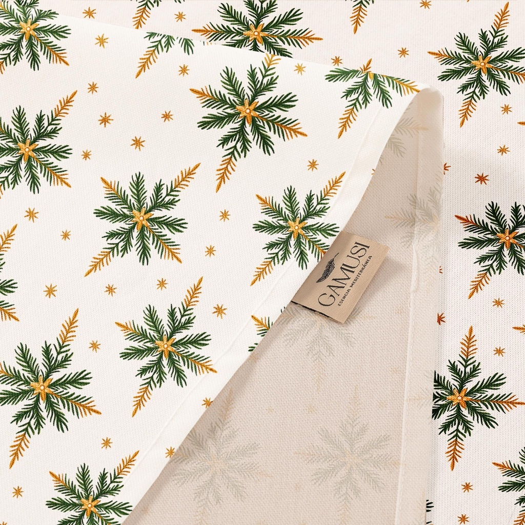 MANTEL NAVIDAD ANTIMANCHAS ALGODÓN