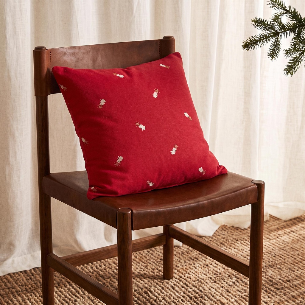 FUNDAS DE COJÍN NAVIDAD ALGODÓN ABETO