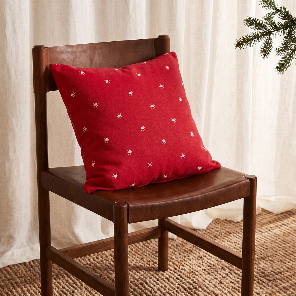 FUNDAS DE COJÍN NAVIDAD ALGODÓN STAR