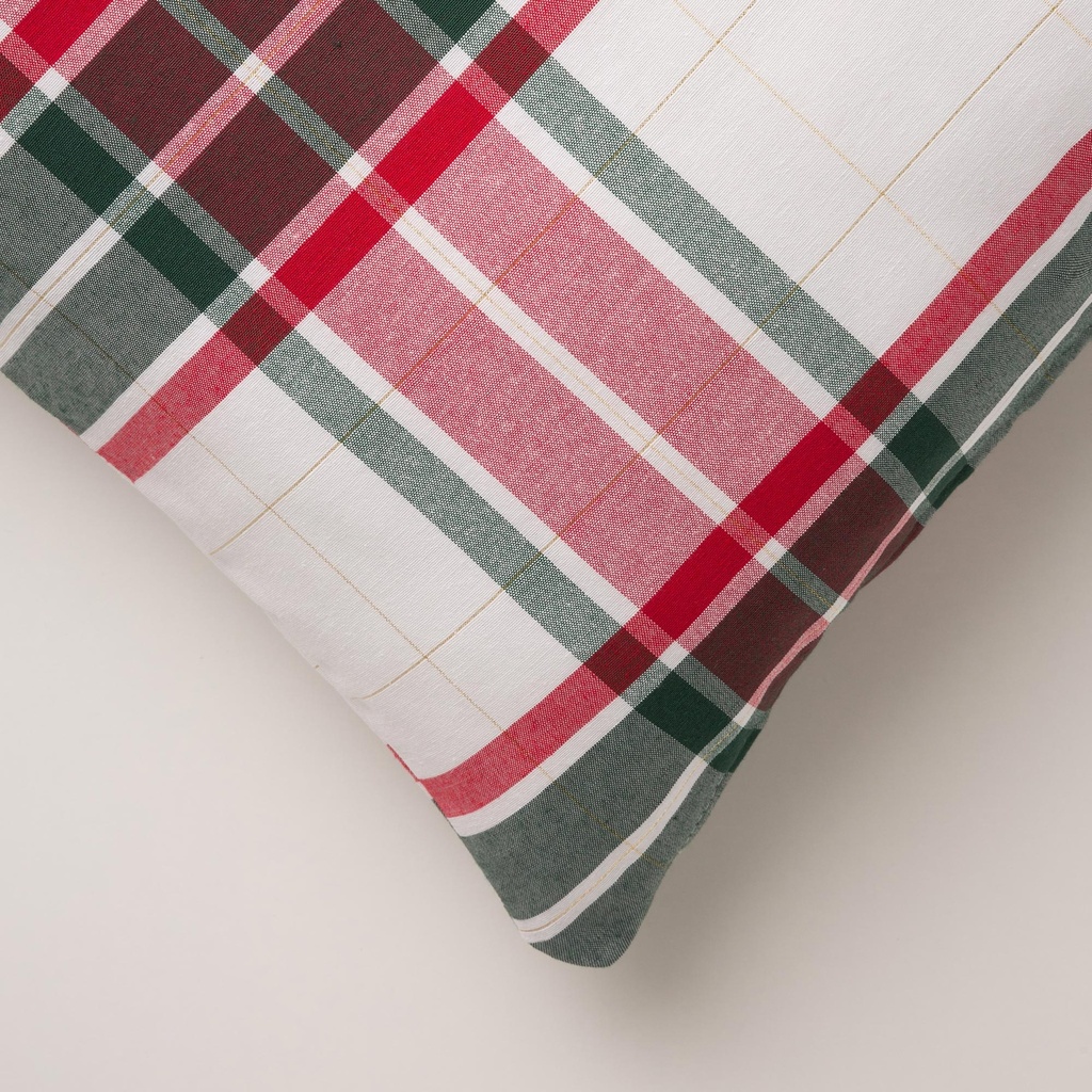 FUNDAS DE COJÍN NAVIDAD ALGODÓN TARTAN