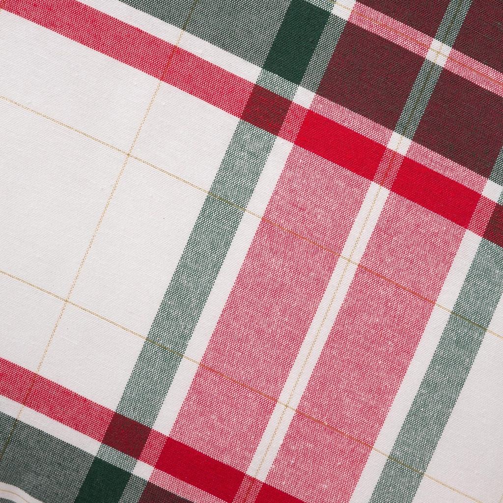 FUNDAS DE COJÍN NAVIDAD ALGODÓN TARTAN