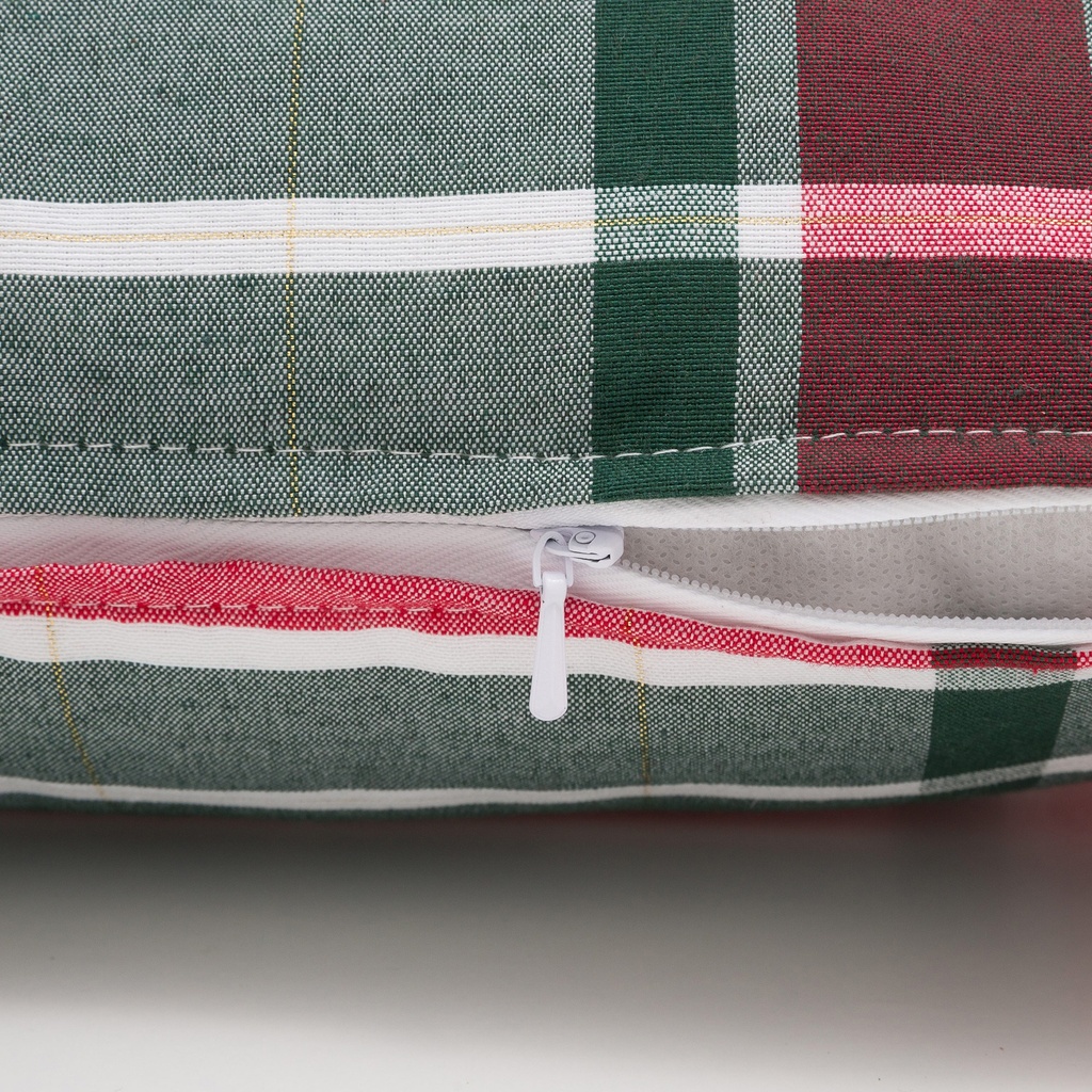 FUNDAS DE COJÍN NAVIDAD ALGODÓN TARTAN