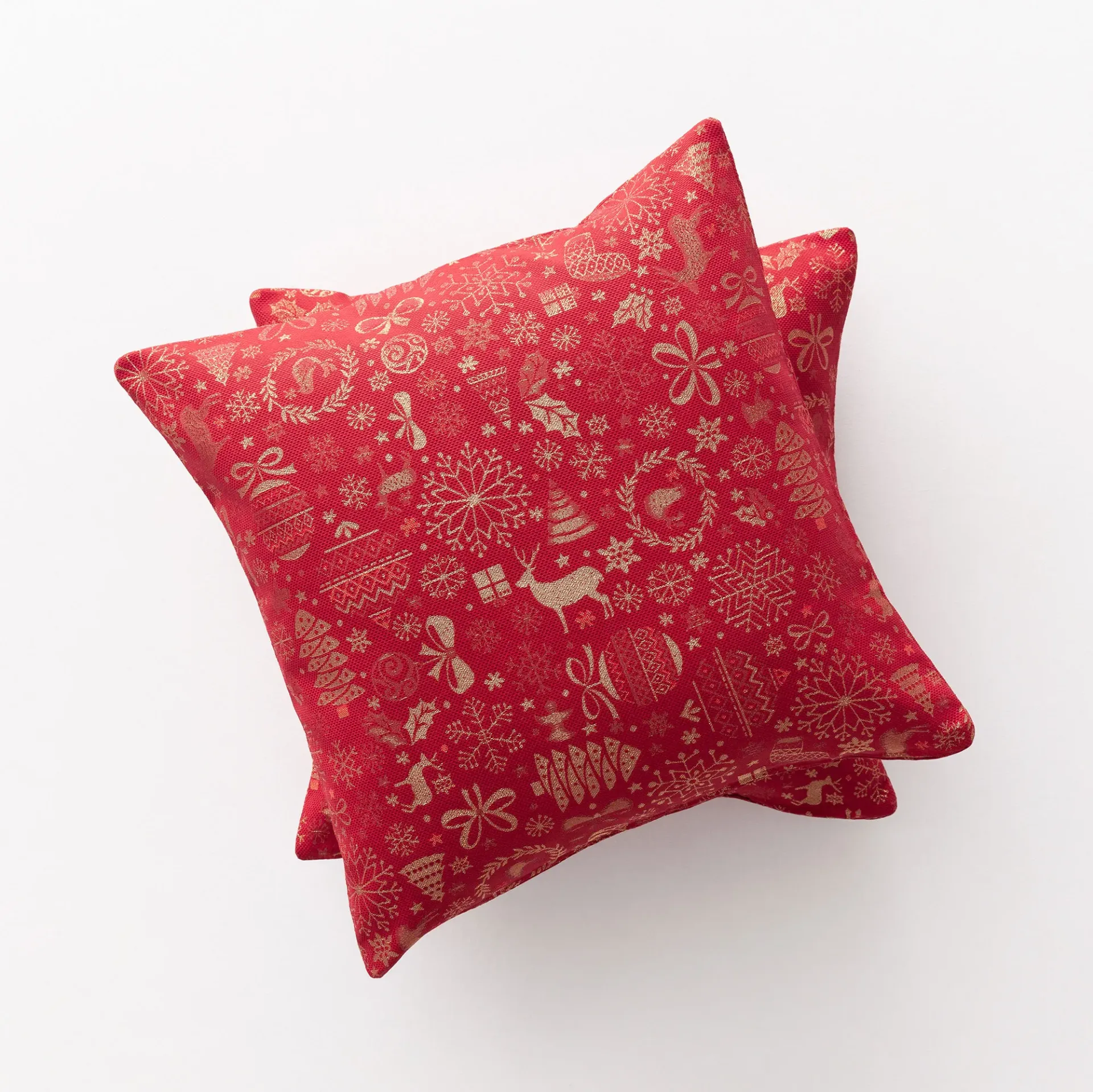 Pack 2 Fundas de Cojín Jacquard Navidad Candy 45x45cm