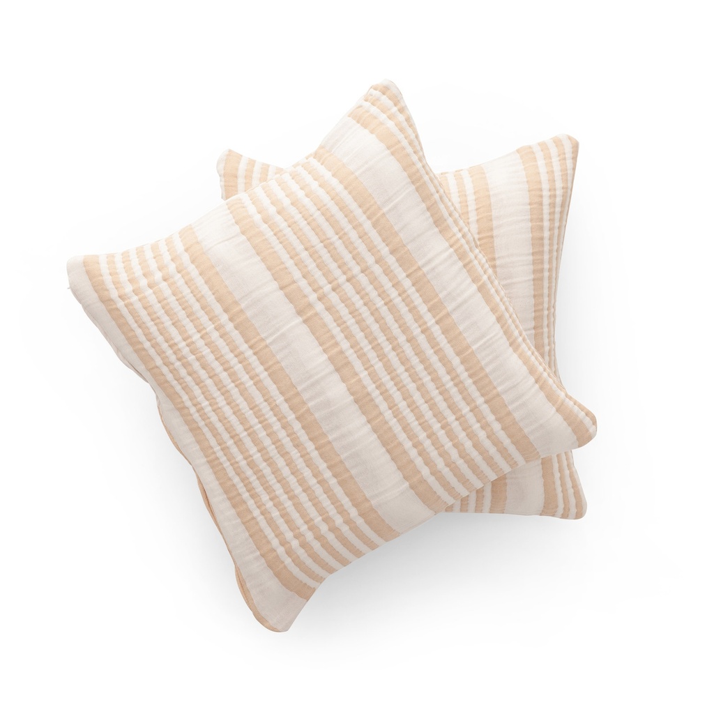 Pack 2 Fundas de Cojín Jacquard Rayas Algodón OSLO