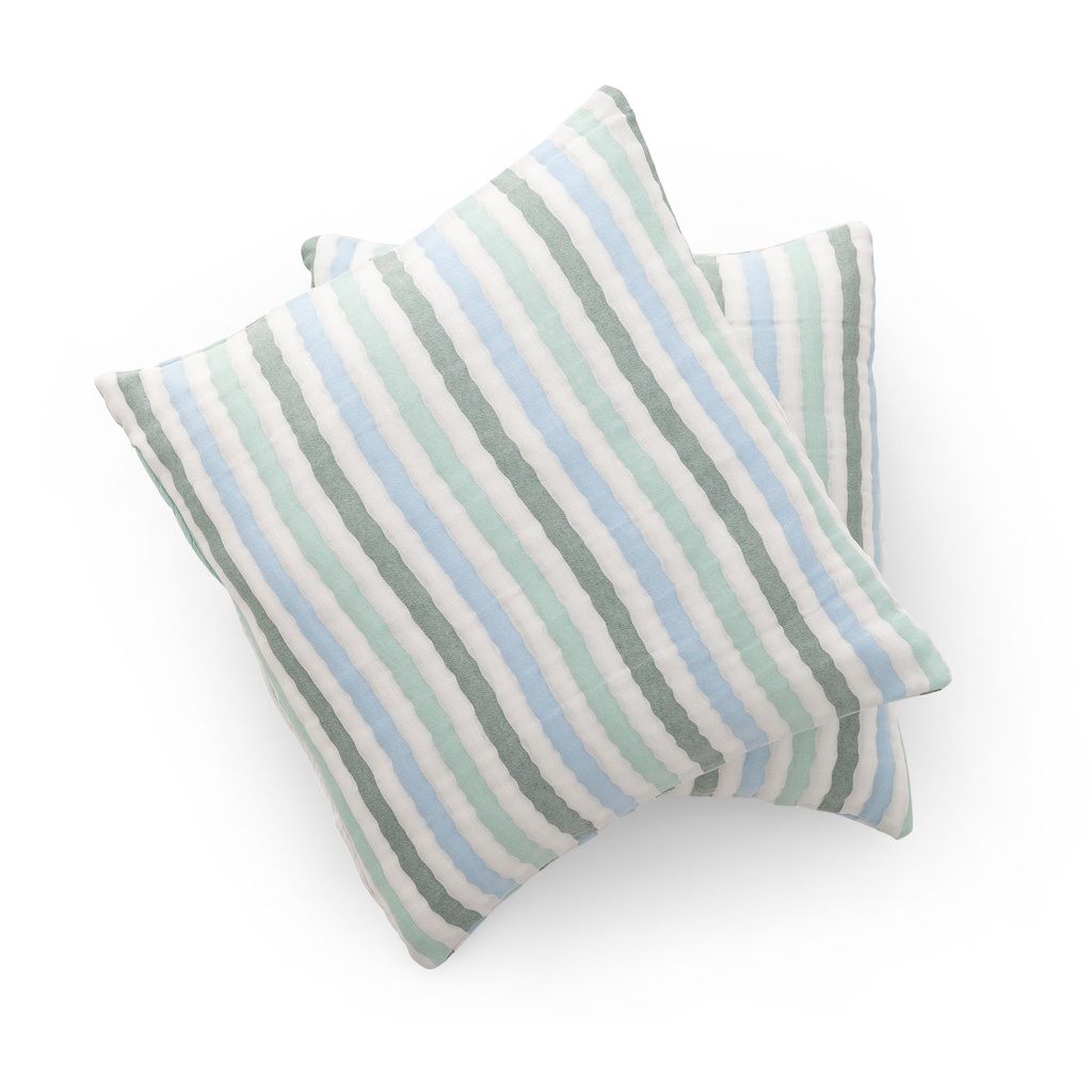 Pack 2 Fundas de Cojín Jacquard Rayas Algodón SELMA