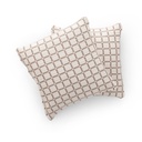 Pack 2 Fundas de Cojín Jacquard Cuadros Algodón INEA
